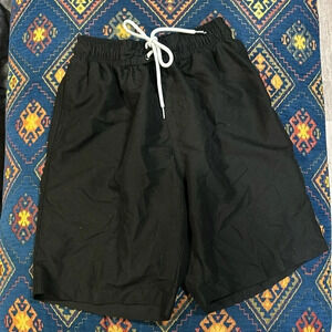 Kailua Surf Boys Black w Mesh Shorts & Pockets Tie Waist‎ Swim Shorts Size Small